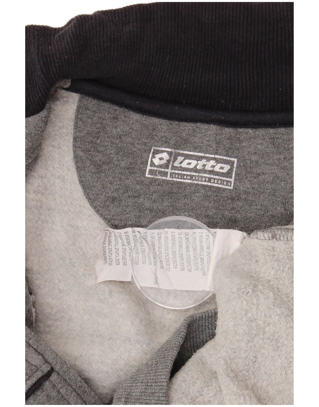 Lotto Mens Treino Top Jaqueta Grande Algodão Colourblock Cinza