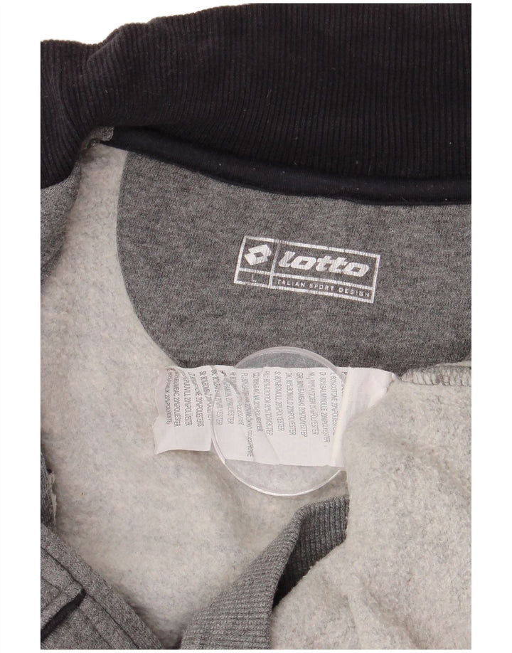 Lotto Mens Treino Top Jaqueta Grande Algodão Colourblock Cinza