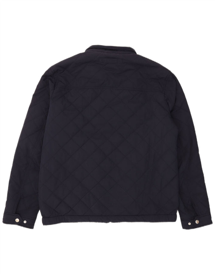 Jaqueta acolchoada masculina Gant UK 42 XL poliéster azul marinho