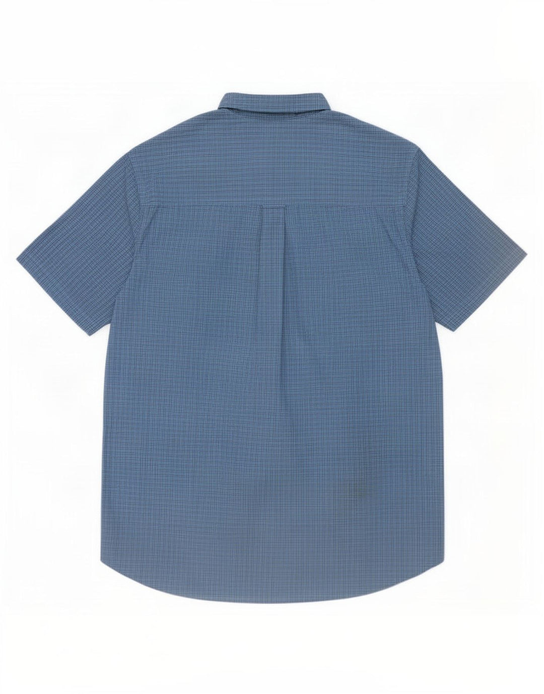 Camisa masculina de manga curta Chaps XL azul algodão guingão