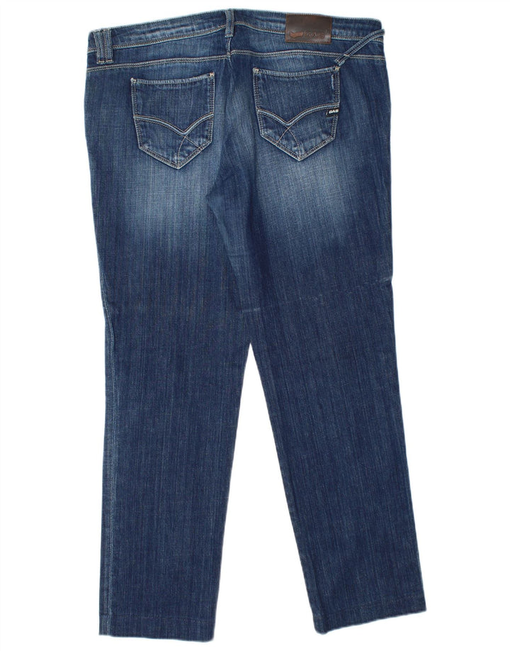 Calça jeans reta feminina GAS W33 L28 algodão azul