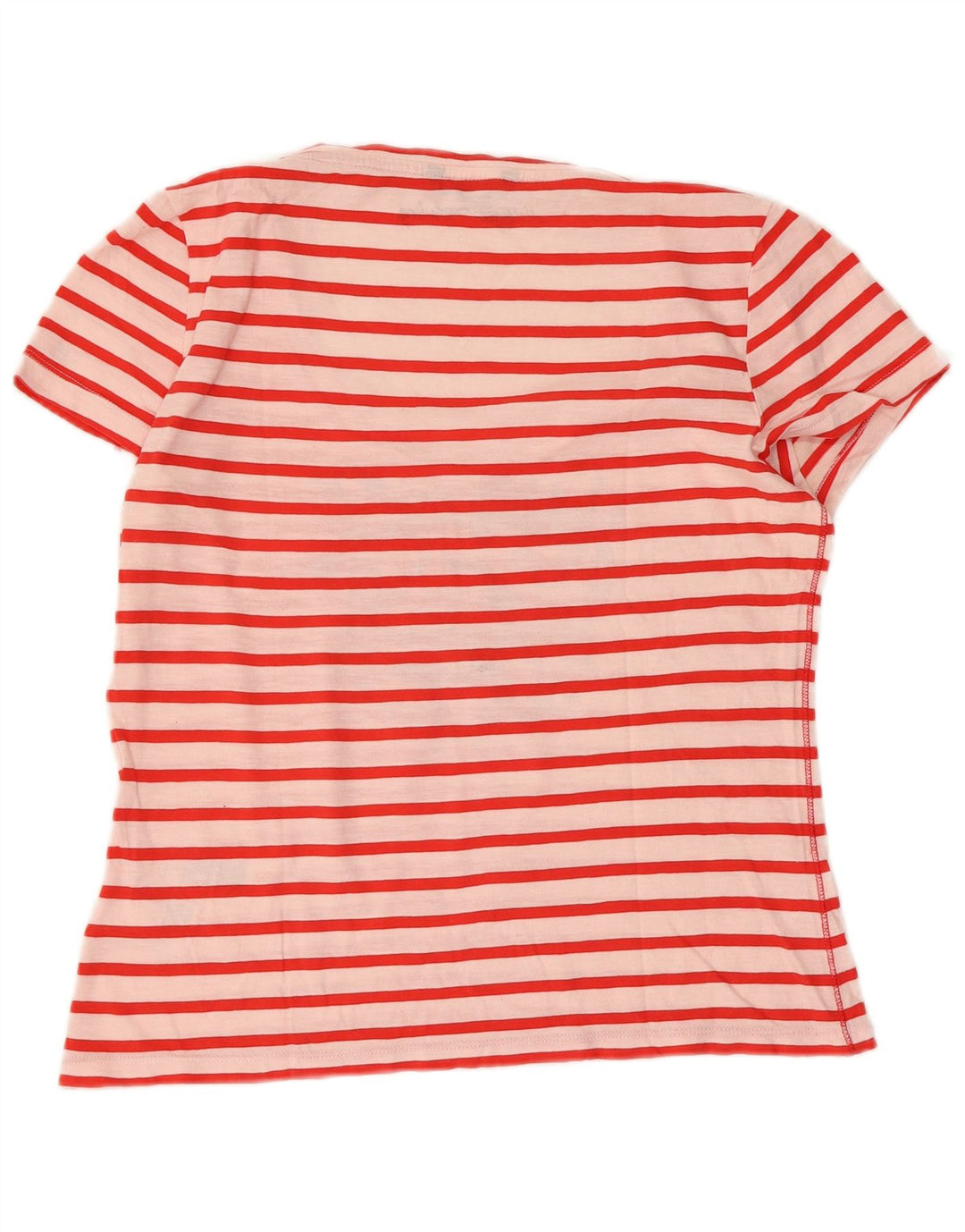 Camiseta feminina TOMMY HILFIGER com estampa gráfica UK 14 grande listrada vermelha
