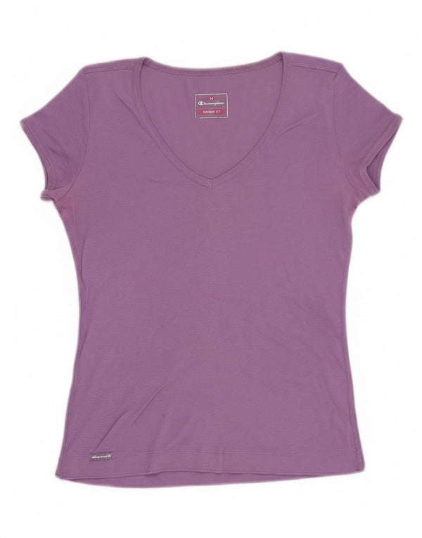 Camiseta feminina Champion Heritage Fit Top UK 12 Roxo Médio