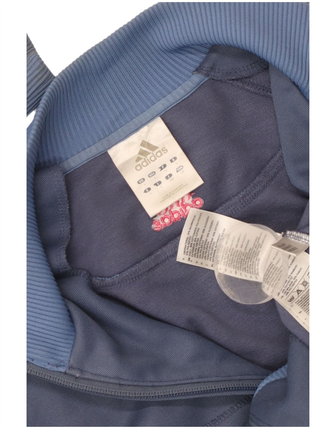 Adidas Mens Treino Top Jaqueta Grande Algodão Listrado Azul Marinho