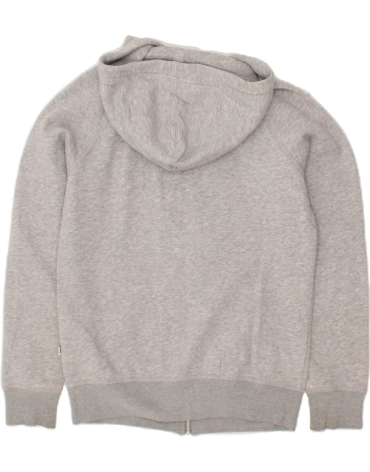 ADIDAS Womens Graphic Zip Hoodie Sweater UK 14 Medium Grey Cotton Vintage Adidas and Second-Hand Adidas from Messina Hembry 