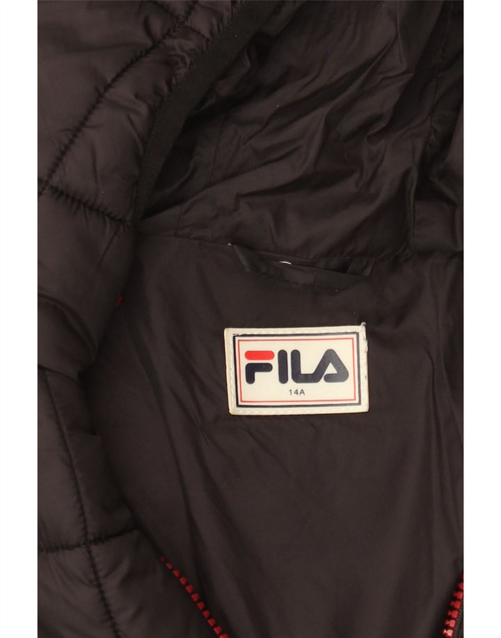 Casaco acolchoado com capuz Fila Boys 13-14 anos preto