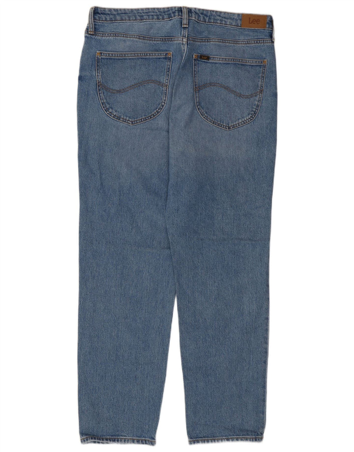 Lee Womens Carol Tapered Jeans W34 L29 Azul Algodão