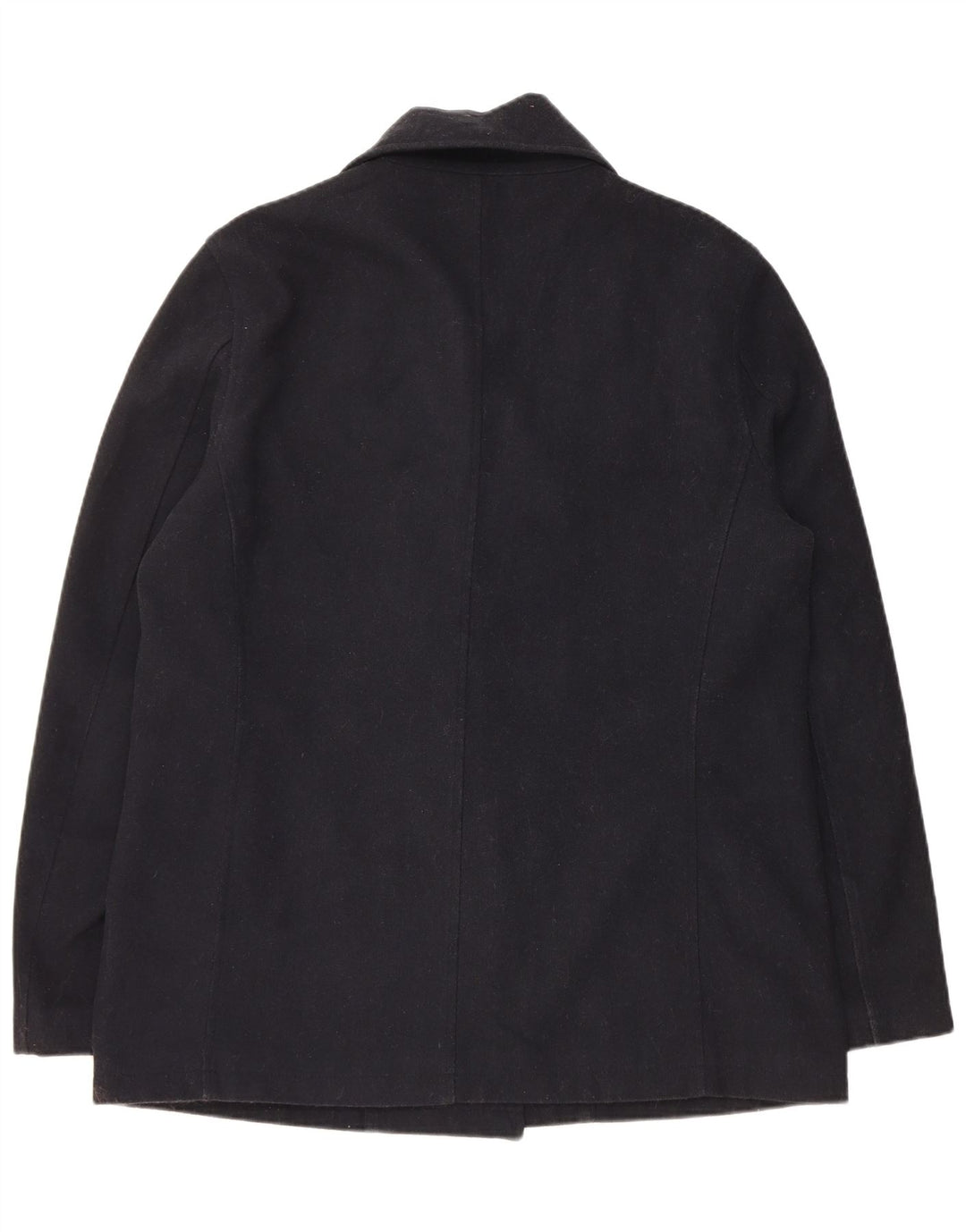 Casaco masculino Marks & Spencer com peito duplo UK 38 poliéster azul marinho médio