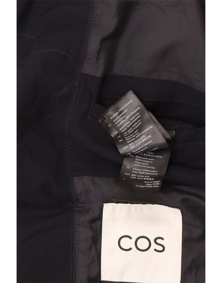 Cos Mens Jaqueta Blazer de 2 Botões EU 46 Pequena Lã Azul Marinho