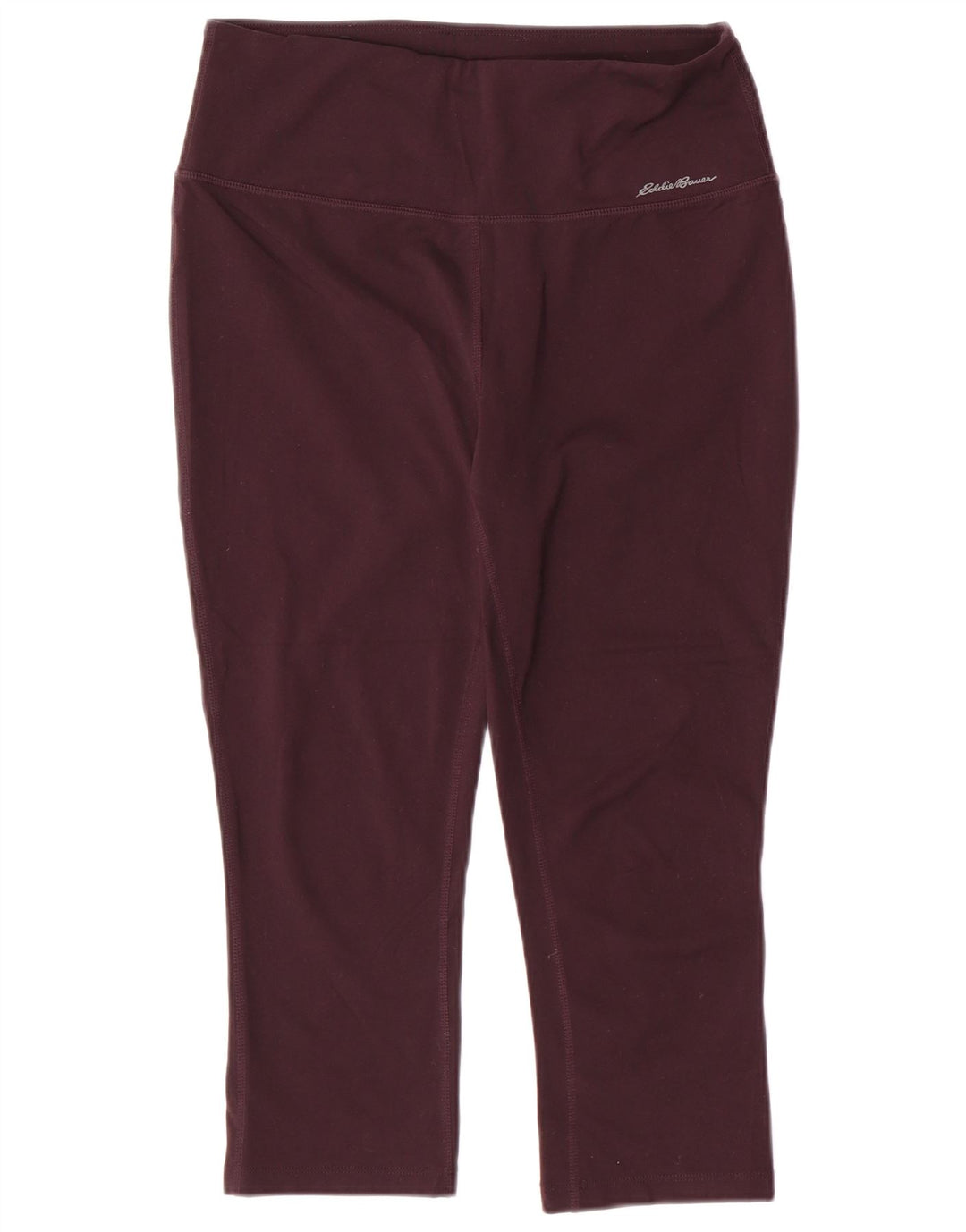 Eddie Bauer Capri Leggings Feminino Reino Unido 12 Médio Borgonha Poliéster