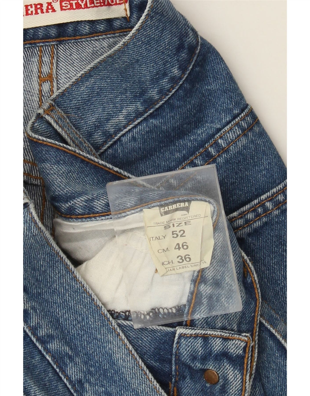 Carrera Mens Straight Jeans IT 52 XL W36 L31 Azul Algodão