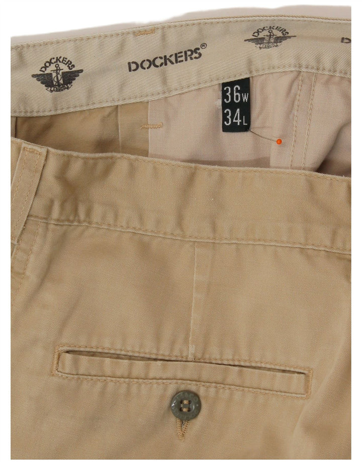 Calça Chino masculina DOCKERS cáqui com pegged W36 L34 bege