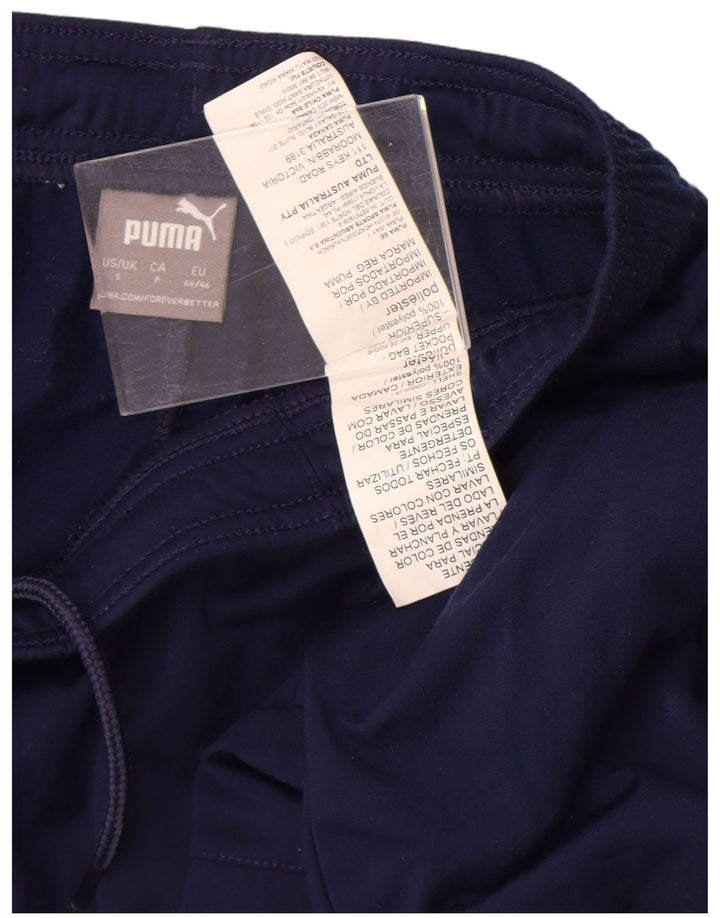 Calça de treino masculina Puma pequena azul marinho poliéster