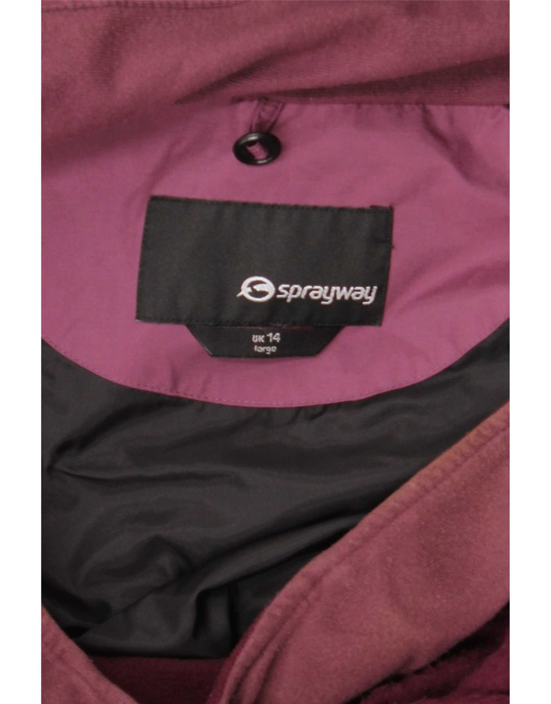 Jaqueta corta-vento com capuz feminino Sprayway Reino Unido 14 grande poliéster marrom