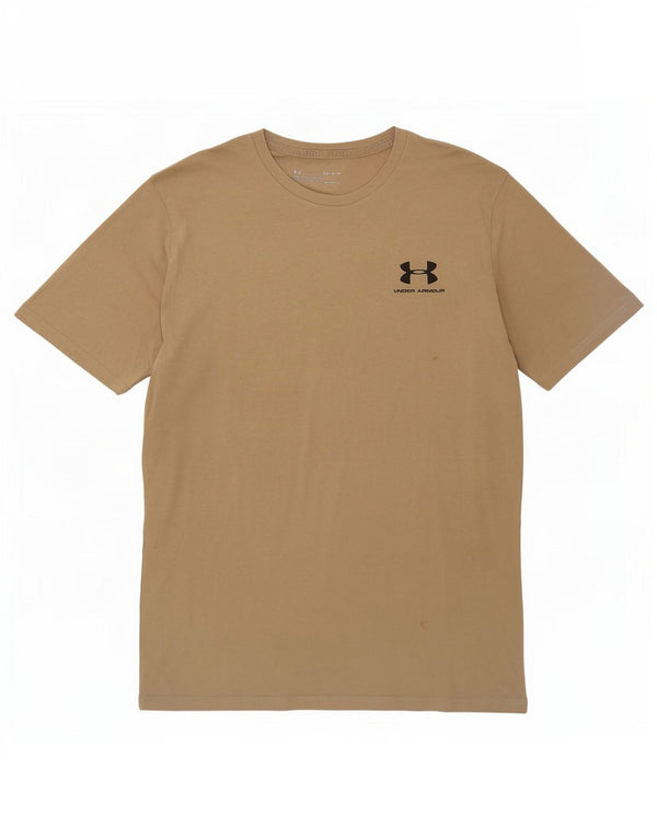 Camiseta masculina Under Armour Heat Gear Top médio cáqui