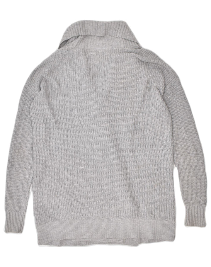 MICHAEL KORS Womens Cardigan Sweater UK 8 Small Grey Nylon | Vintage Michael Kors | Thrift | Second-Hand Michael Kors | Used Clothing | Messina Hembry 