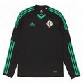 Adidas masculino irlandês futebol topo manga longa médio preto poliéster