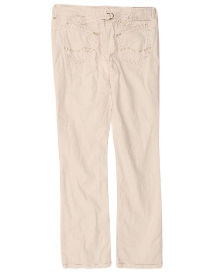 FAT FACE Calça jeans feminina cintura baixa reta Reino Unido 12 médio W32 L31 branco