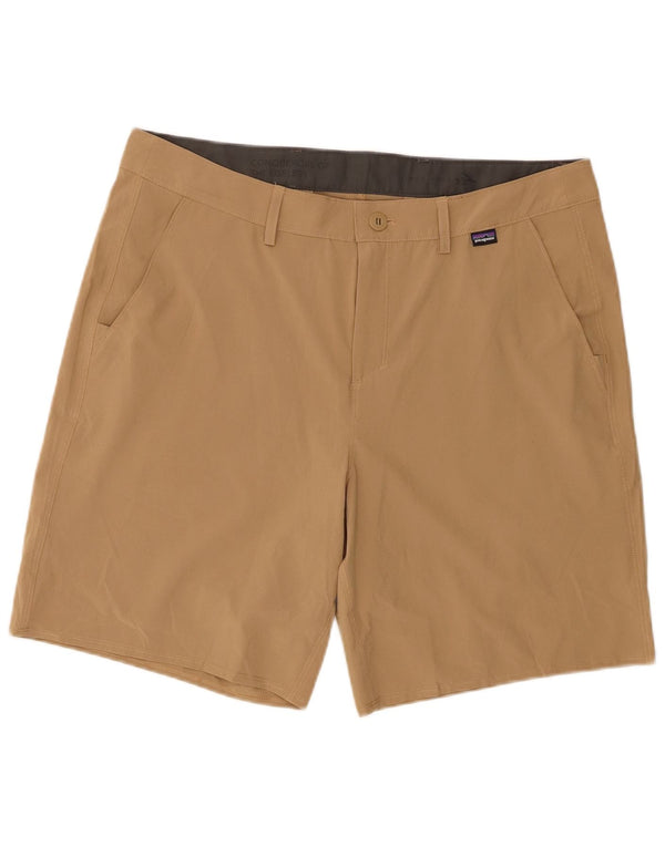Shorts Chino Masculino Patagonia W34 Grande Poliéster Bege