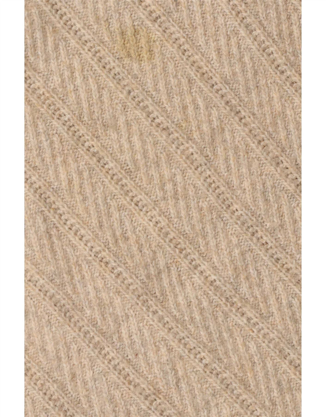 Suéter feminino Marks & Spencer com gola redonda, Reino Unido 16, grande, bege, poliéster