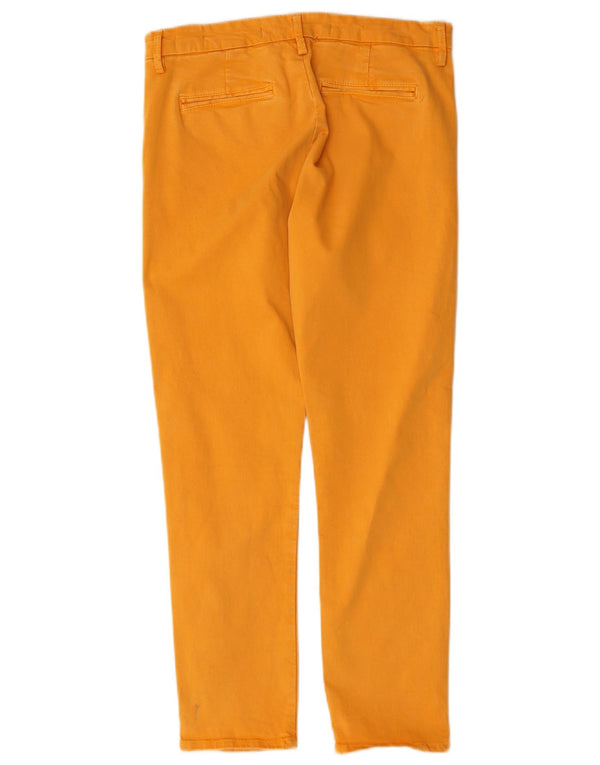 Zara Calça Chino Feminina Slim EU 36 XS W26 Amarelo