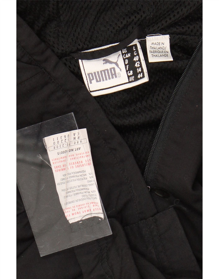 PUMA Jaqueta Anorak Feminina com Capuz Reino Unido 14 Grande Nylon Preto