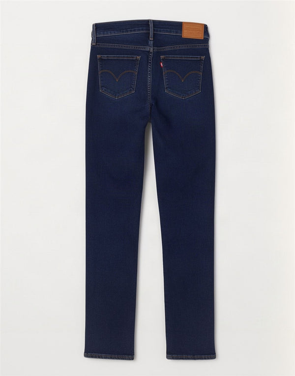 Calça jeans feminina Levi's 712 Slim W28 L30 azul marinho algodão