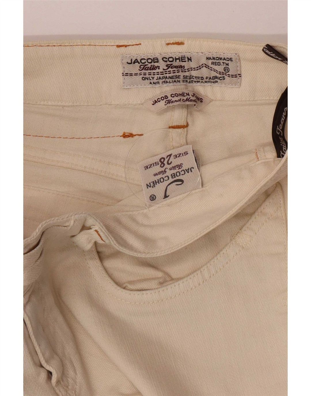 Jacob Cohen Jeans Slim Feminino W28 L30 Algodão Bege