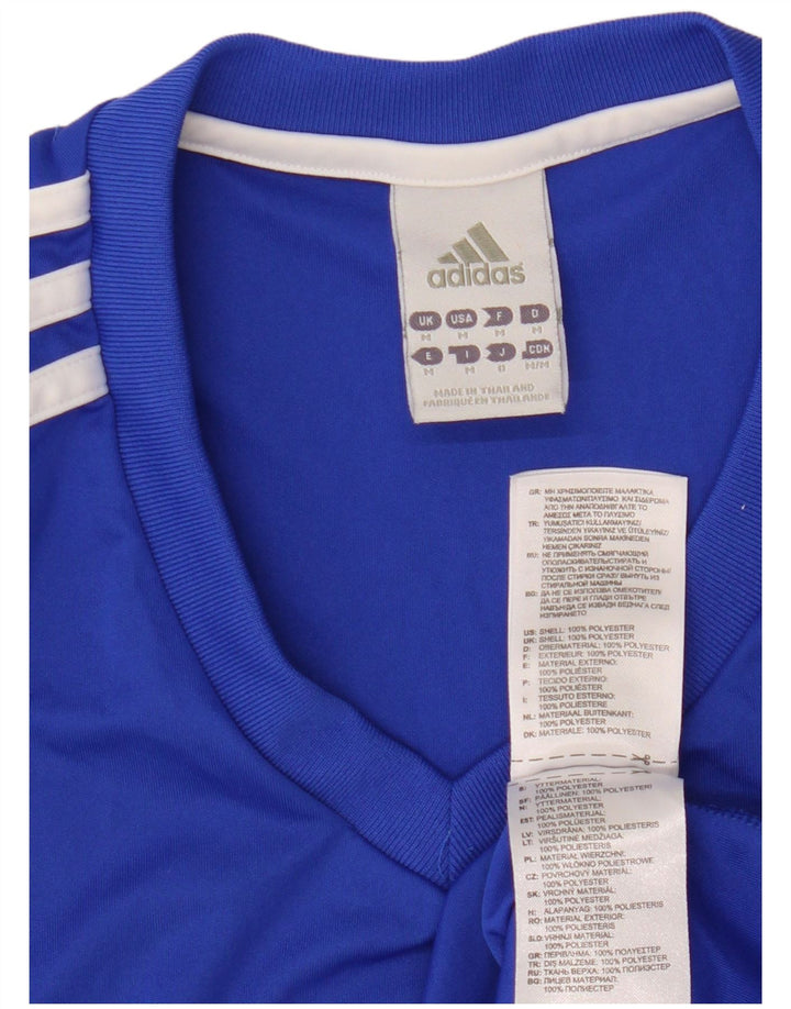 Adidas Masculino Climalite Camiseta Top Médio Azul Poliéster