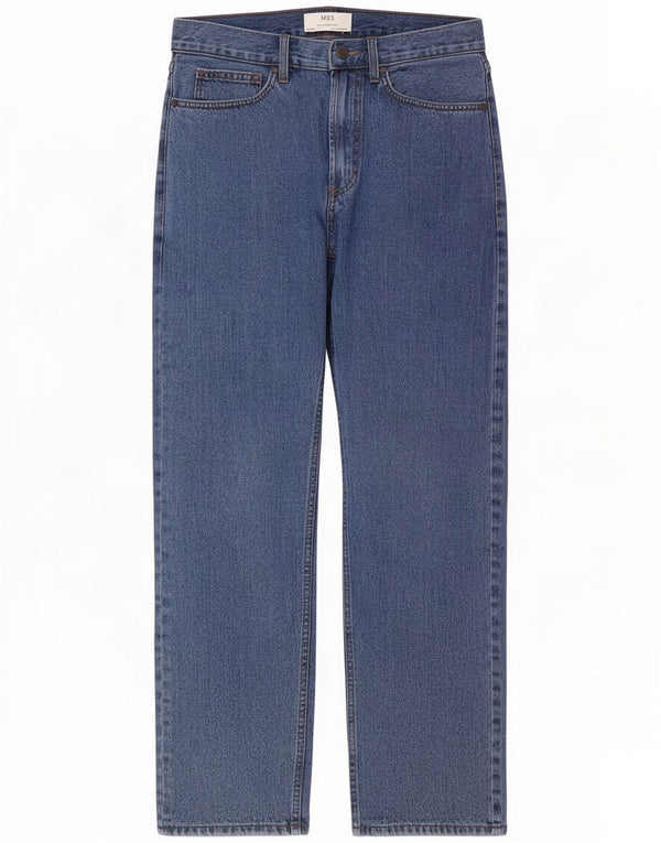Marks & Spencer Mens Straight Jeans W32 L29 Azul