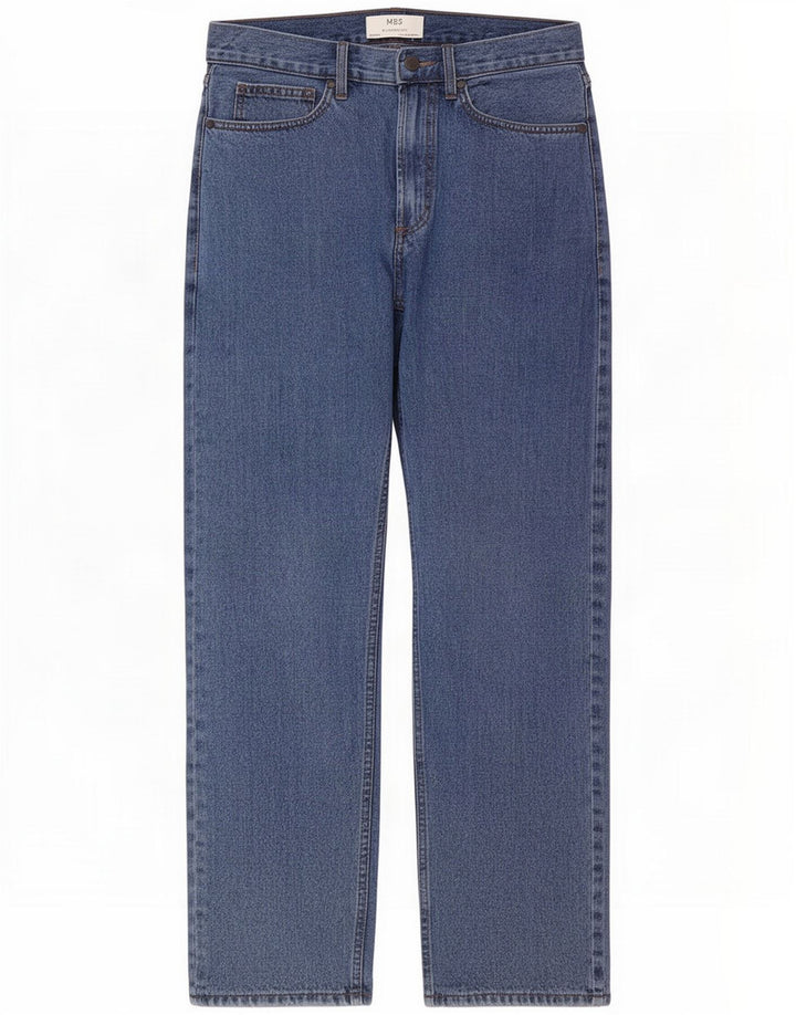 Marks & Spencer Mens Straight Jeans W32 L29 Azul