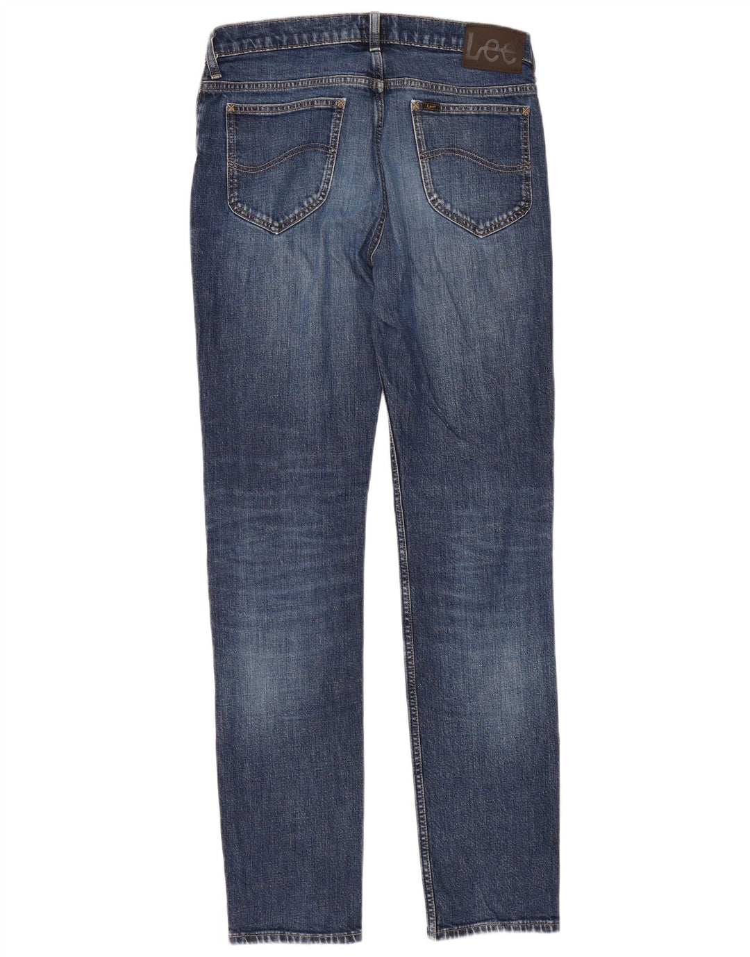 Lee Mens Rider Slim Jeans W33 L34 Azul Algodão