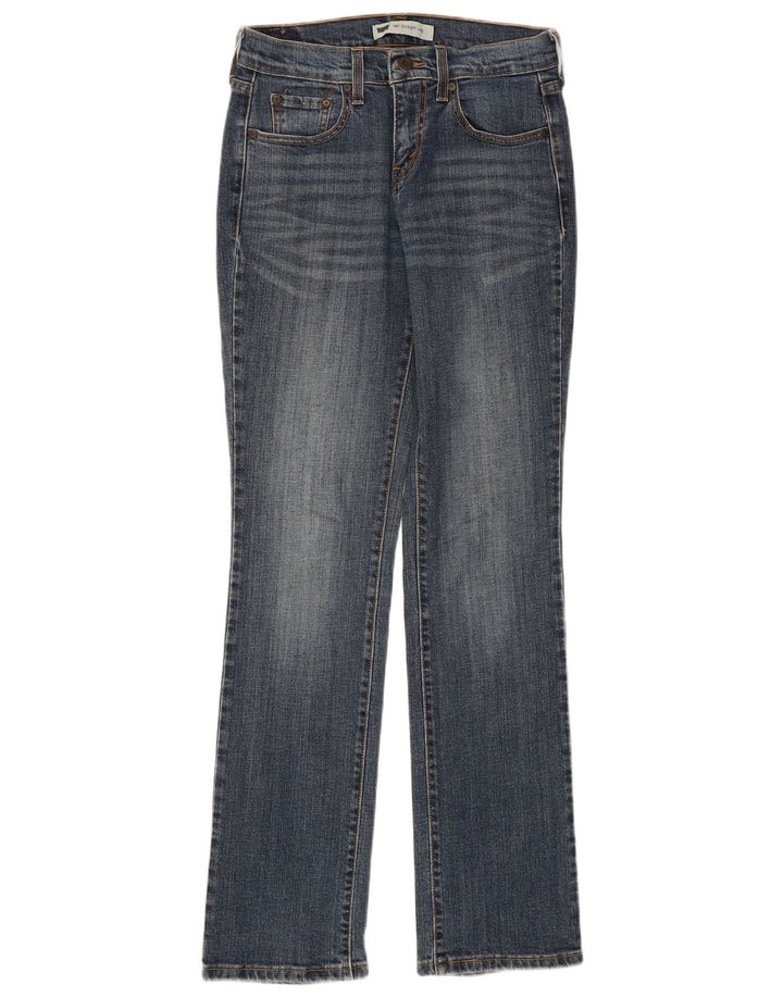 Levi's feminino 505 jeans retos US 2 XS W25 L31 algodão azul