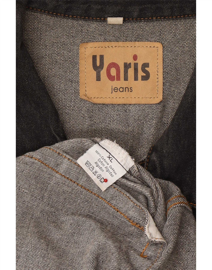 Jaqueta jeans masculina vintage UK 42 XL algodão cinza