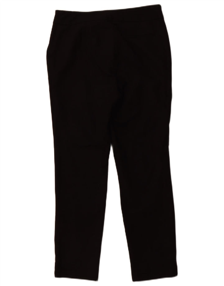 WAREHOUSE Calça chino feminina slim UK 10 pequena W28 L26 algodão preto
