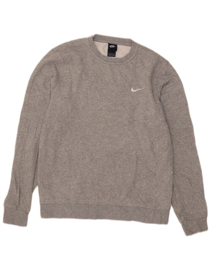 Moletom masculino Nike Jumper grande algodão manchado cinza