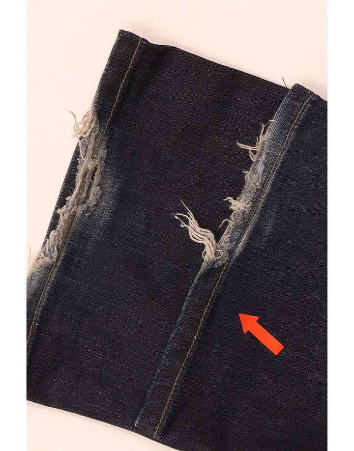 Diesel feminino bootcut jeans W32 L34 azul marinho algodão