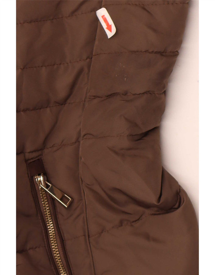 Jaqueta parka feminina com capuz Marks & Spencer Reino Unido 20 2XL poliéster cáqui