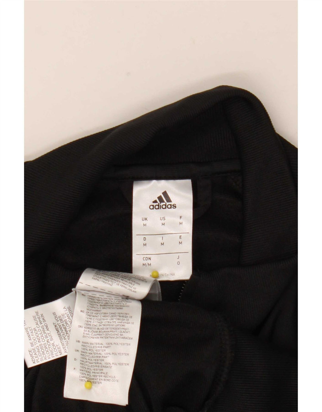 Adidas Mens Treino Top Jaqueta Médio Preto Colorblock Poliéster