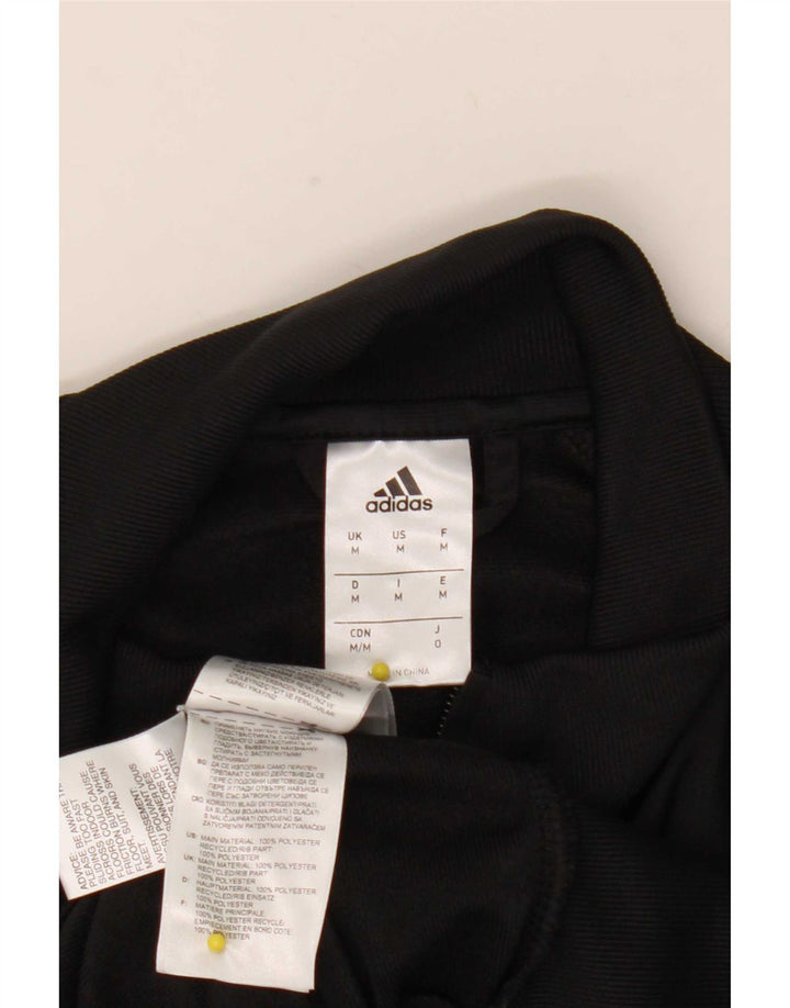 Adidas Mens Treino Top Jaqueta Médio Preto Colorblock Poliéster