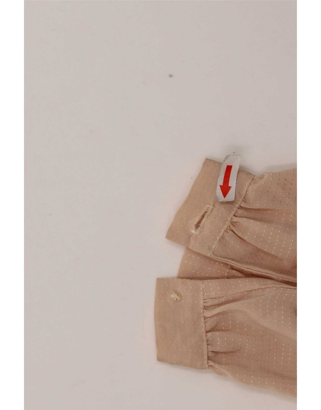 Blusa feminina vintage UK 14 bege médio manchado