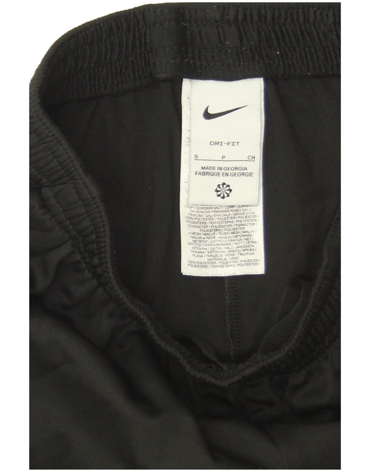 Calça de treino masculina Nike Dri Fit pequena preta colorblock poliéster