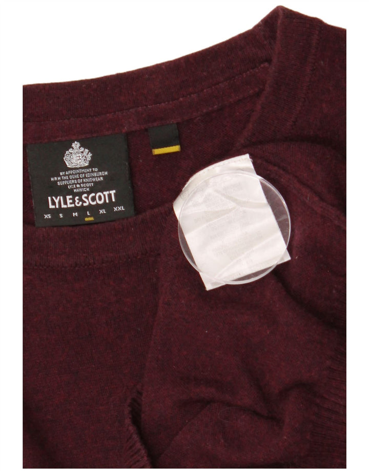 Suéter masculino LYLE & SCOTT com gola redonda, grande algodão marrom
