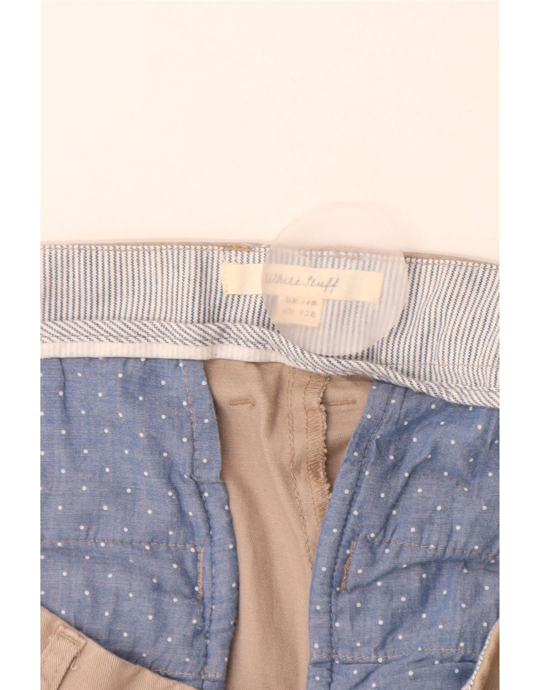 WHITE STUFF Calça Chino Feminina Slim UK 14 Grande W32 L30 Algodão Bege