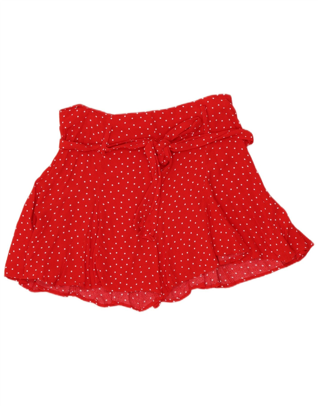 Minissaia feminina Zara média W28 viscose manchada vermelha