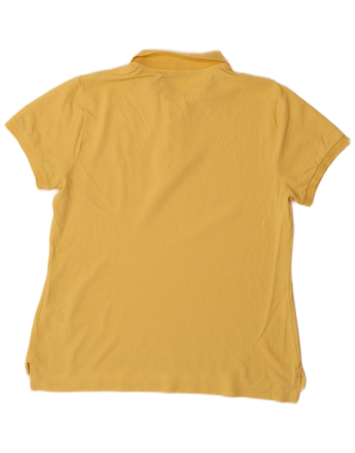 Camisa polo feminina POLO RALPH LAUREN Reino Unido 16 grande algodão amarelo