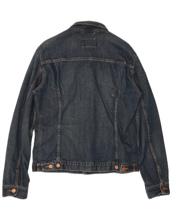 Jaqueta jeans feminina LEVI'S Reino Unido 14 grande algodão azul marinho