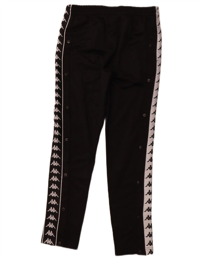 KAPPA Mens Graphic Tracksuit Calça Joggers Pequeno Poliéster Preto