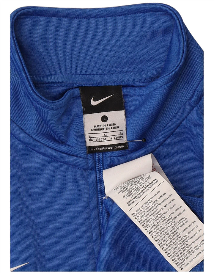 Jaqueta Nike Boys Graphic Tracksuit Top 12-13 anos grande bloco colorido azul