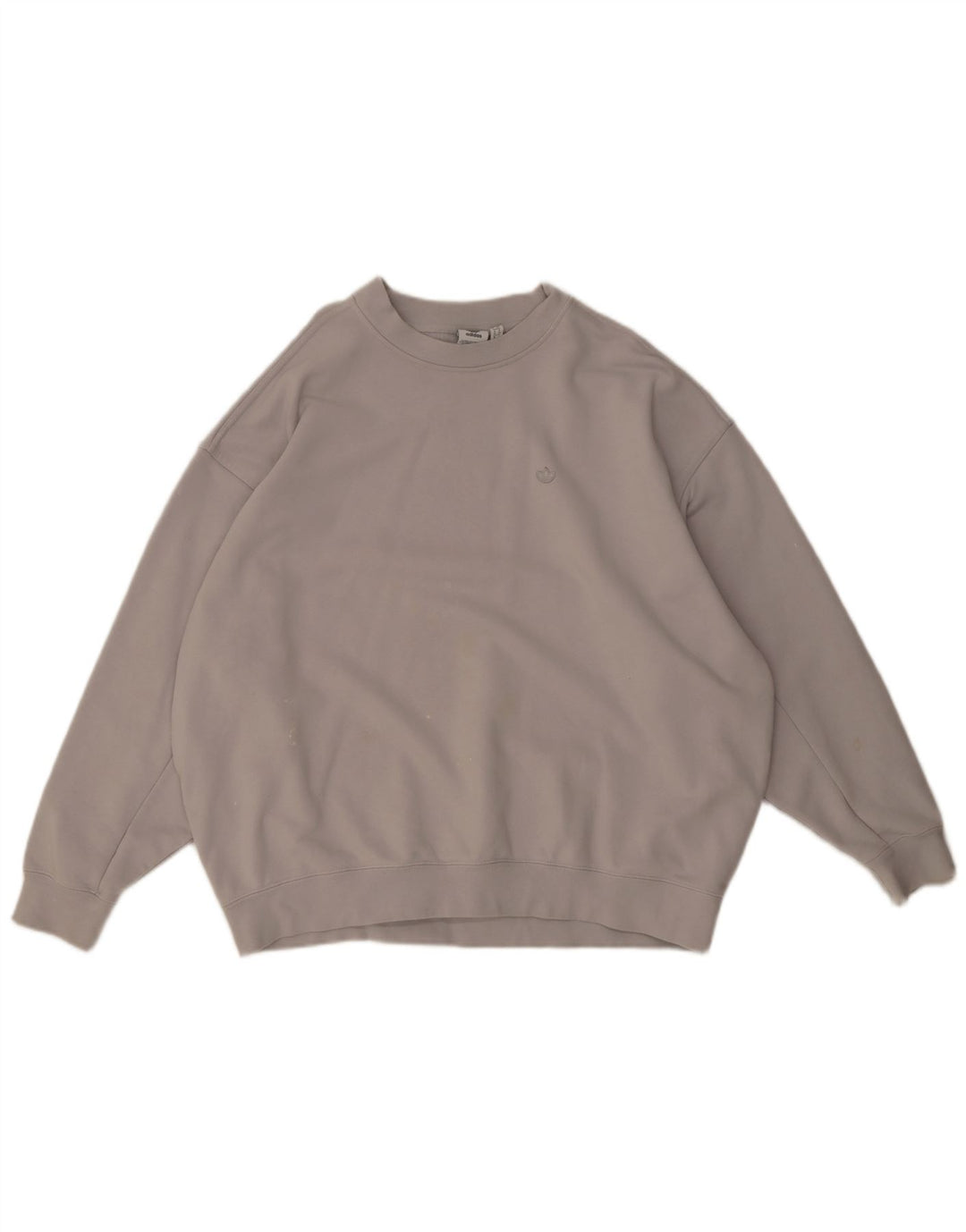 Adidas feminino oversized moletom jumper reino unido 10 pequeno cinza algodão